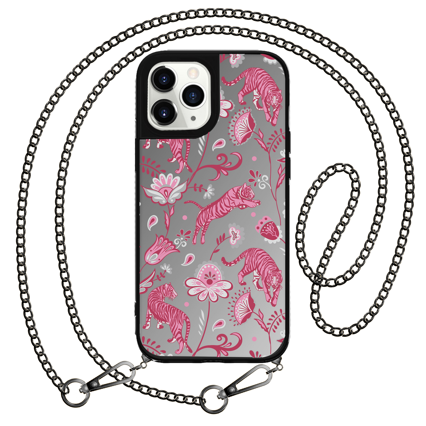 iPhone Mirror Grip Case - Tiger & Floral 7.0