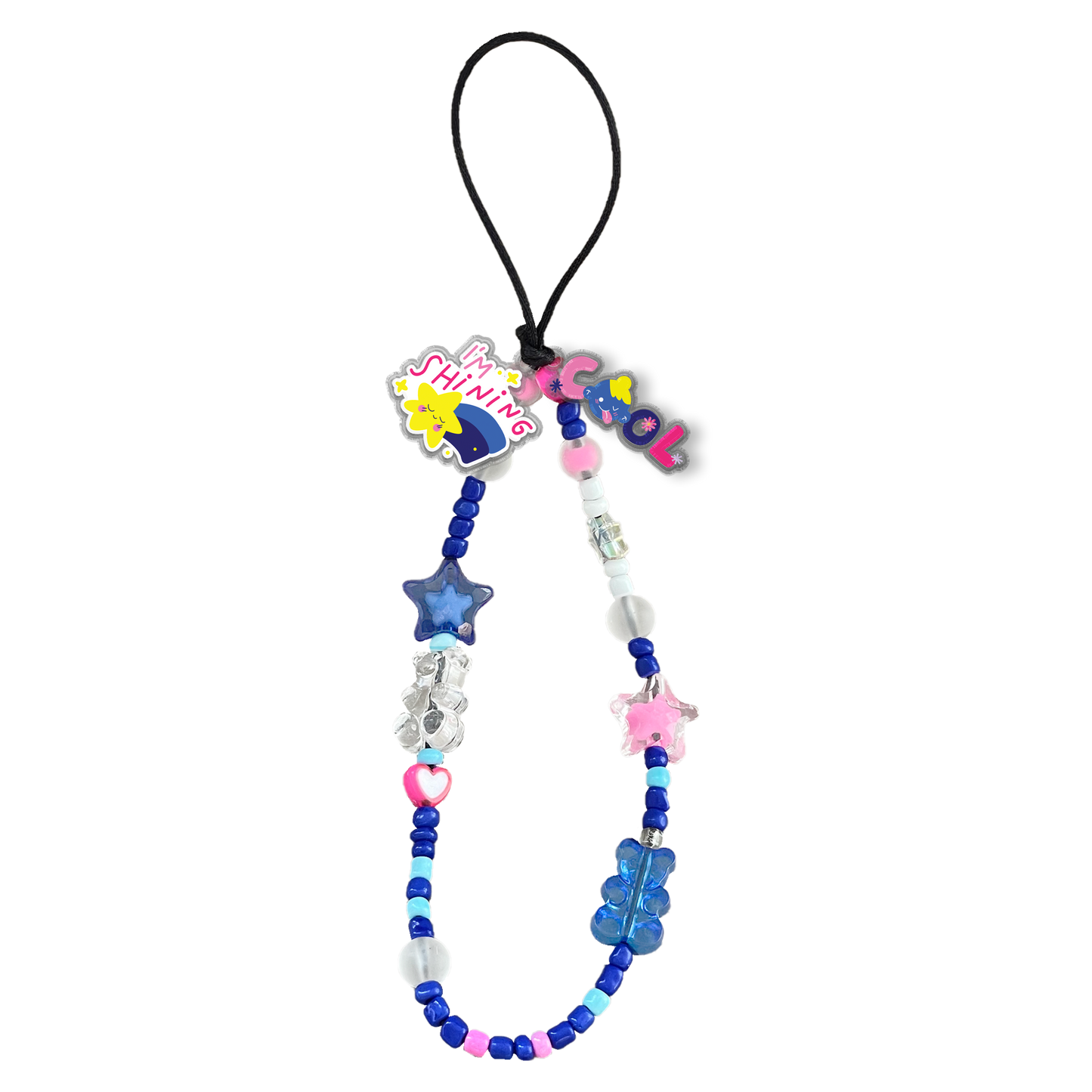 Beaded Strap with Acrylic Charm  - Monday My Day