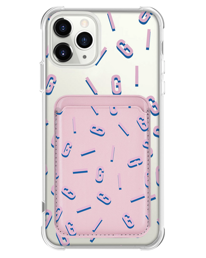 iPhone Magnetic Wallet Case - CUSTOM MONOGRAM 1.0 Cotton Candy
