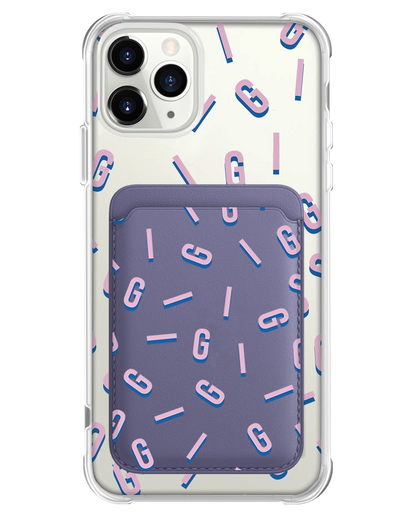 iPhone Magnetic Wallet Case - CUSTOM MONOGRAM 1.0 Cotton Candy