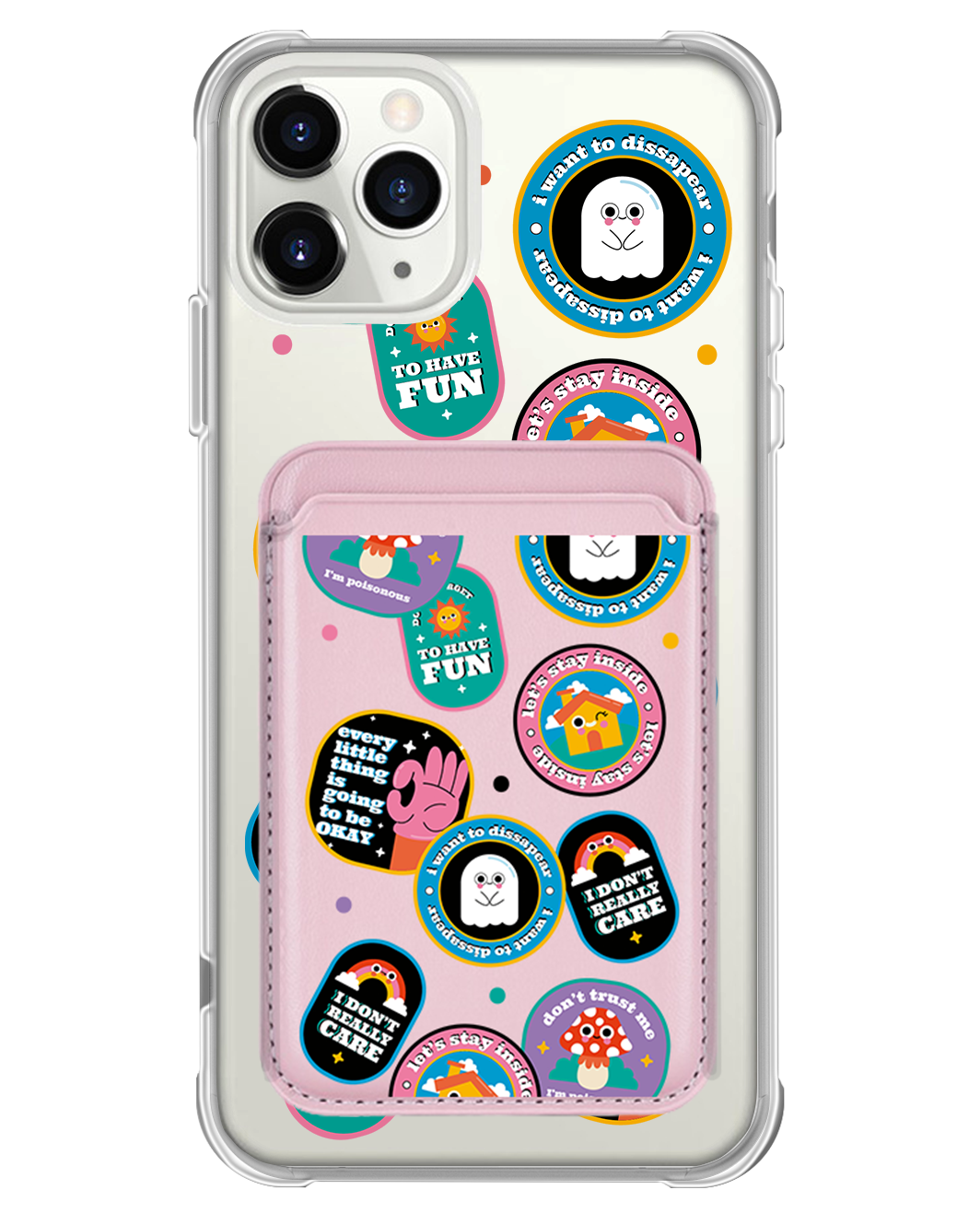 iPhone Magnetic Wallet Case - Monster Sticker Pack