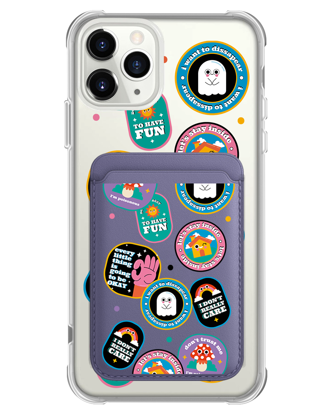 iPhone Magnetic Wallet Case - Monster Sticker Pack