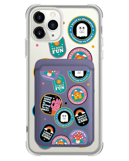 iPhone Magnetic Wallet Case - Monster Sticker Pack