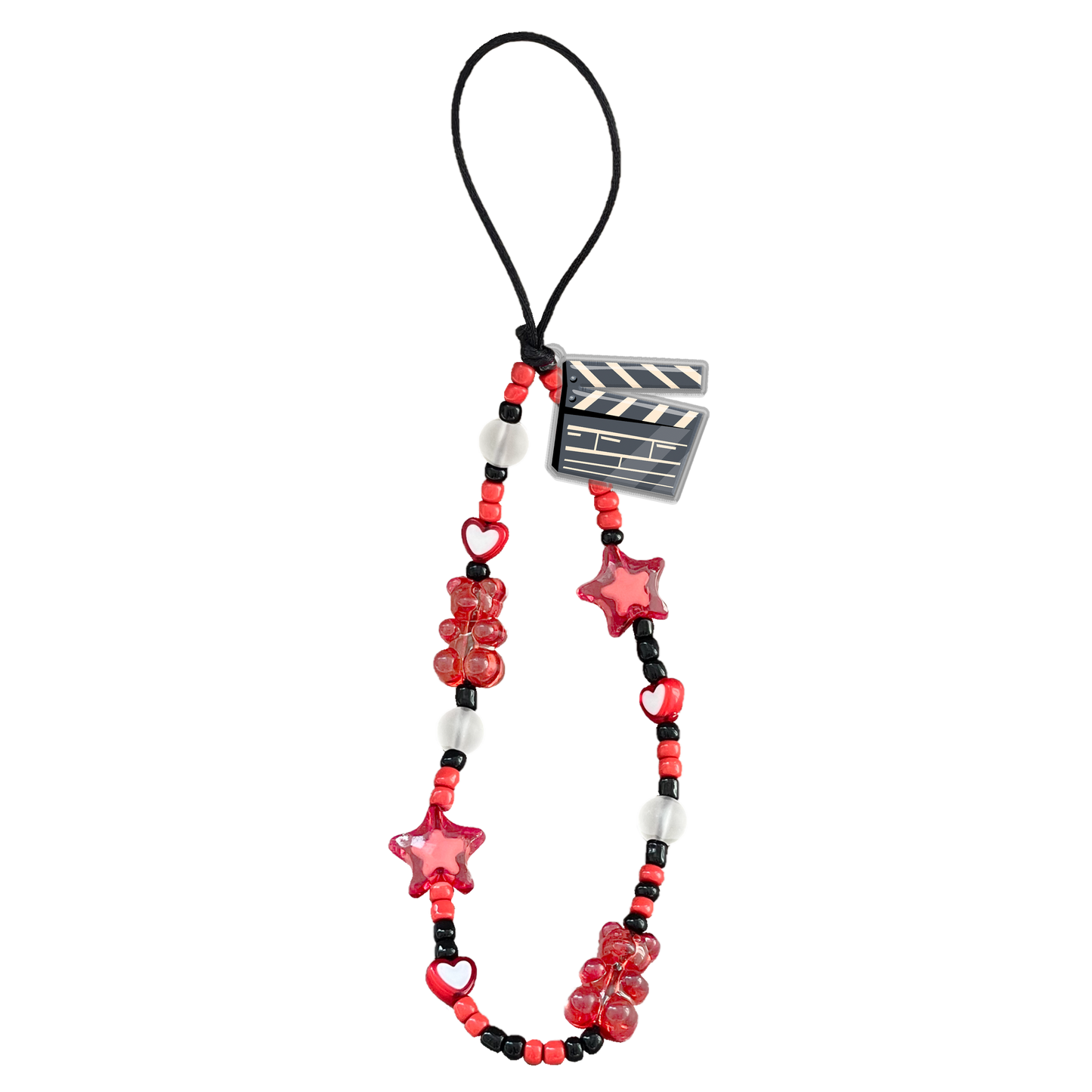 Beaded Strap with Acrylic Charm  - Movienight