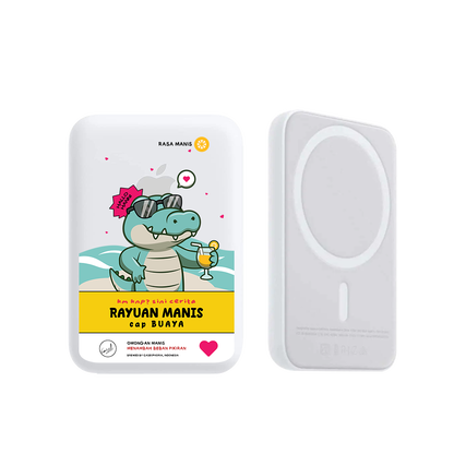 Magnetic Wireless Powerbank - Cap Buaya