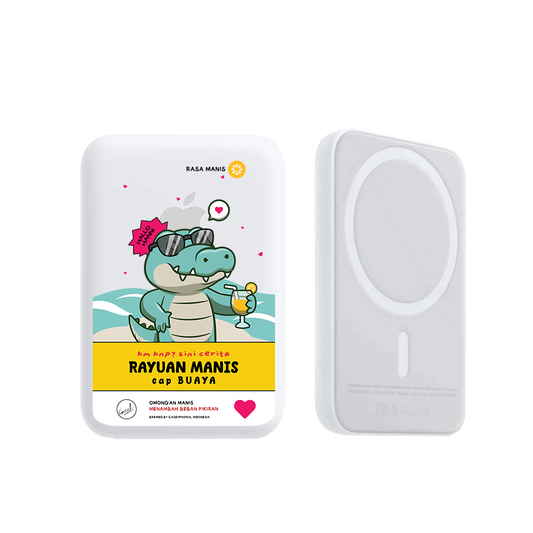Magnetic Wireless Powerbank - Cap Buaya
