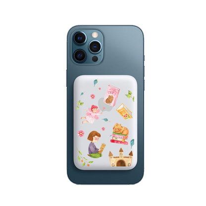 Magnetic Wireless Powerbank - Fairy Cat
