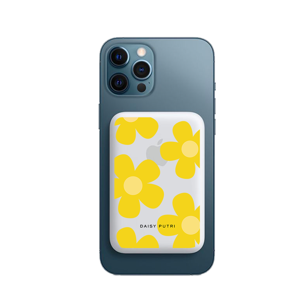 Magnetic Wireless Powerbank - Daisy Sunshine