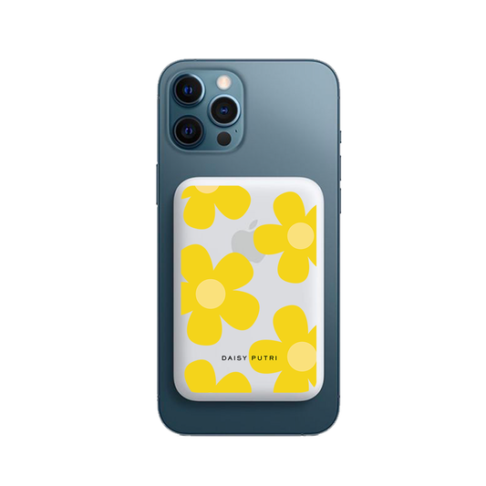 Magnetic Wireless Powerbank - Daisy Sunshine