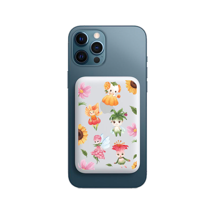 Magnetic Wireless Powerbank - Magical Garden