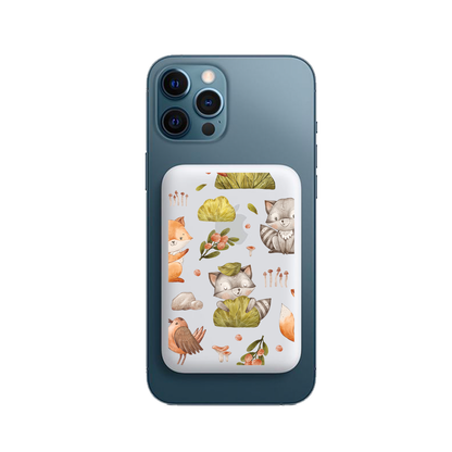 Magnetic Wireless Powerbank - Racoon & Friends