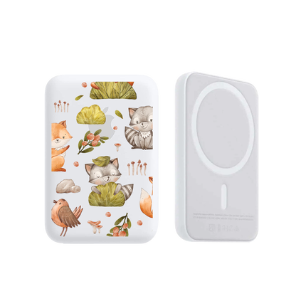 Magnetic Wireless Powerbank - Racoon & Friends