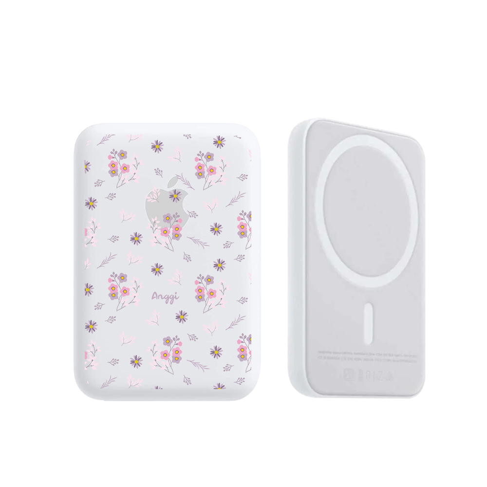 Magnetic Wireless Powerbank - Cherry Blossom