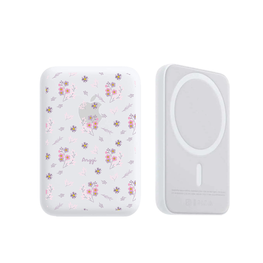Magnetic Wireless Powerbank - Cherry Blossom
