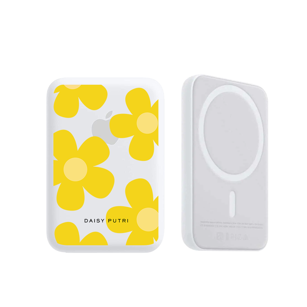 Magnetic Wireless Powerbank - Daisy Sunshine