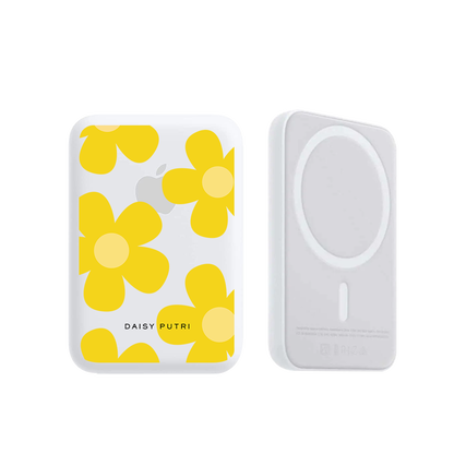 Magnetic Wireless Powerbank - Daisy Sunshine