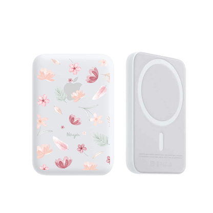 Magnetic Wireless Powerbank - Wild Flower