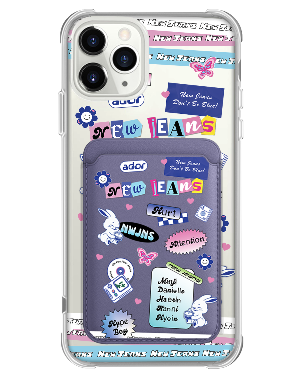 iPhone Magnetic Wallet Case - New Jeans Sticker Pack