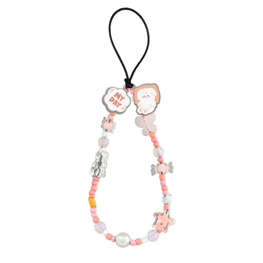 Beaded Strap with Acrylic Charm  - New Normal