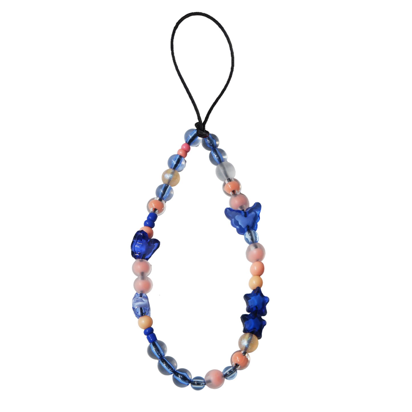 Beaded Strap - Peach Royal Blue