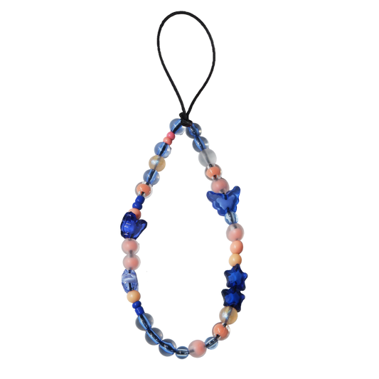 Beaded Strap - Peach Royal Blue