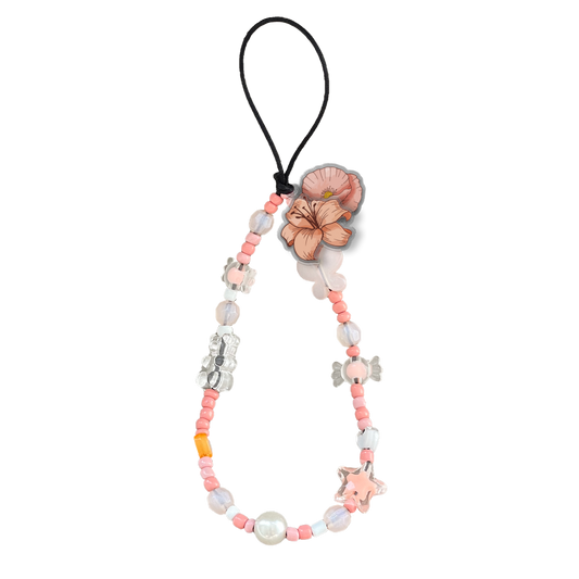 Beaded Strap with Acrylic Charm  - Nora