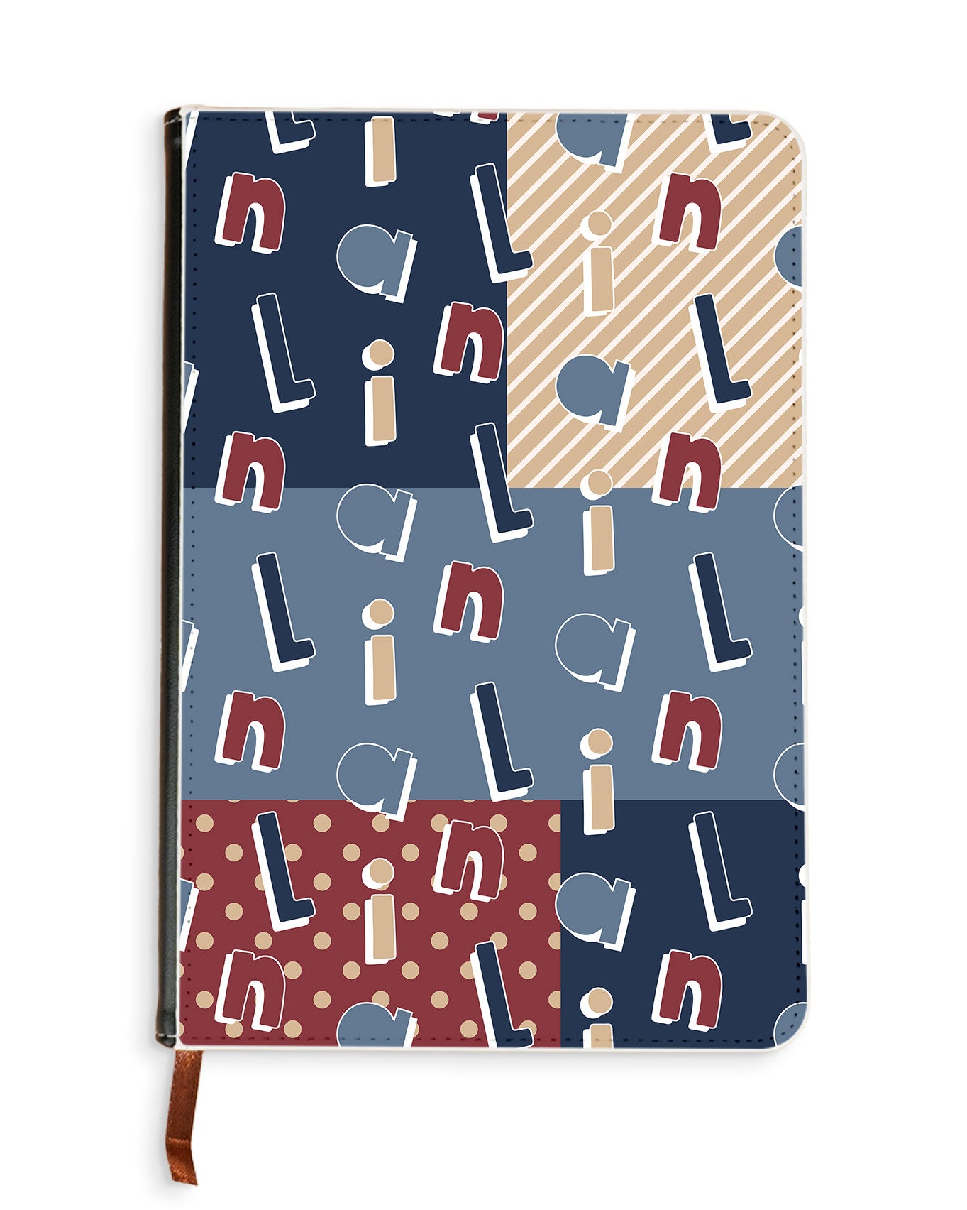 Leather Bookpaper Notebook - Abstract Monogram 3.0