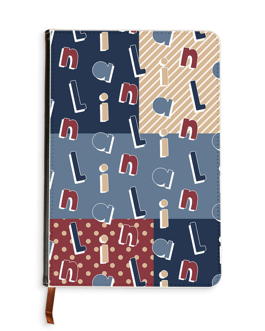 Leather Bookpaper Notebook - Abstract Monogram 3.0