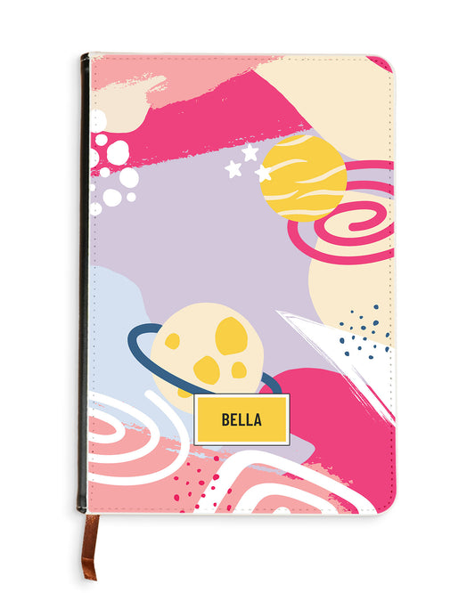 Leather Bookpaper Notebook - Abstract Planet 1.0