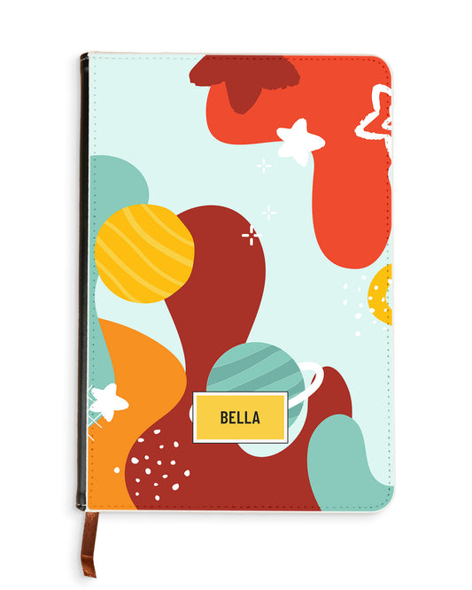 Leather Bookpaper Notebook - Abstract Planet 2.0