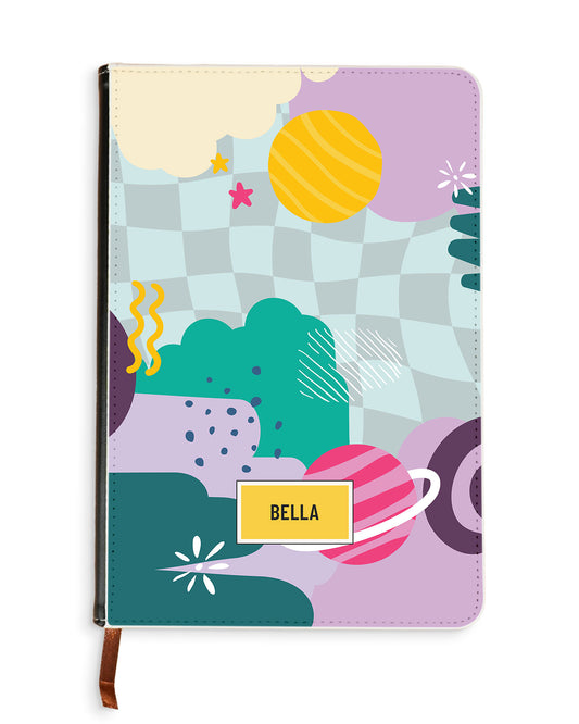 Leather Bookpaper Notebook - Abstract Planet 3.0