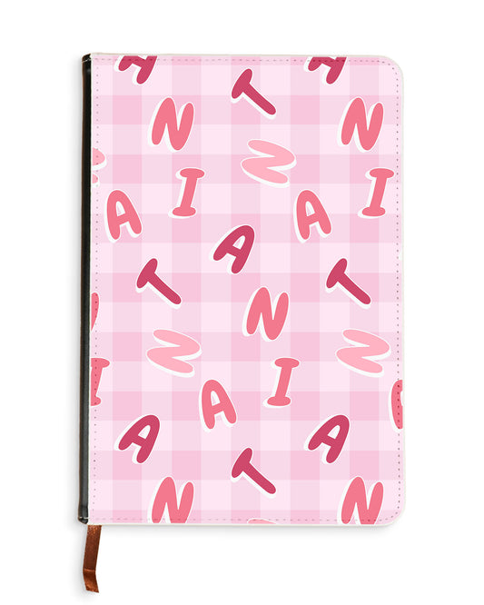 Leather Bookpaper Notebook - CUSTOM MONOGRAM 3.0 Checkered 1.0