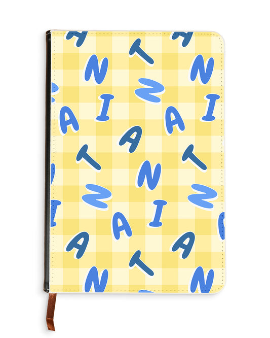 Leather Bookpaper Notebook - CUSTOM MONOGRAM 3.0 Checkered 3.0
