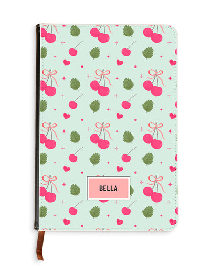 Leather Bookpaper Notebook - Coquette Cherry