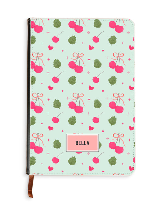 Leather Bookpaper Notebook - Coquette Cherry