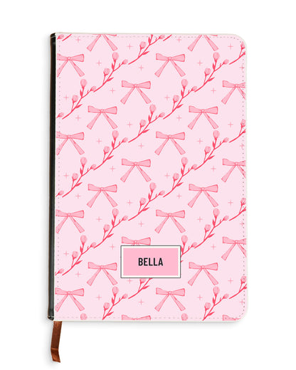 Leather Bookpaper Notebook - Coquette Floral