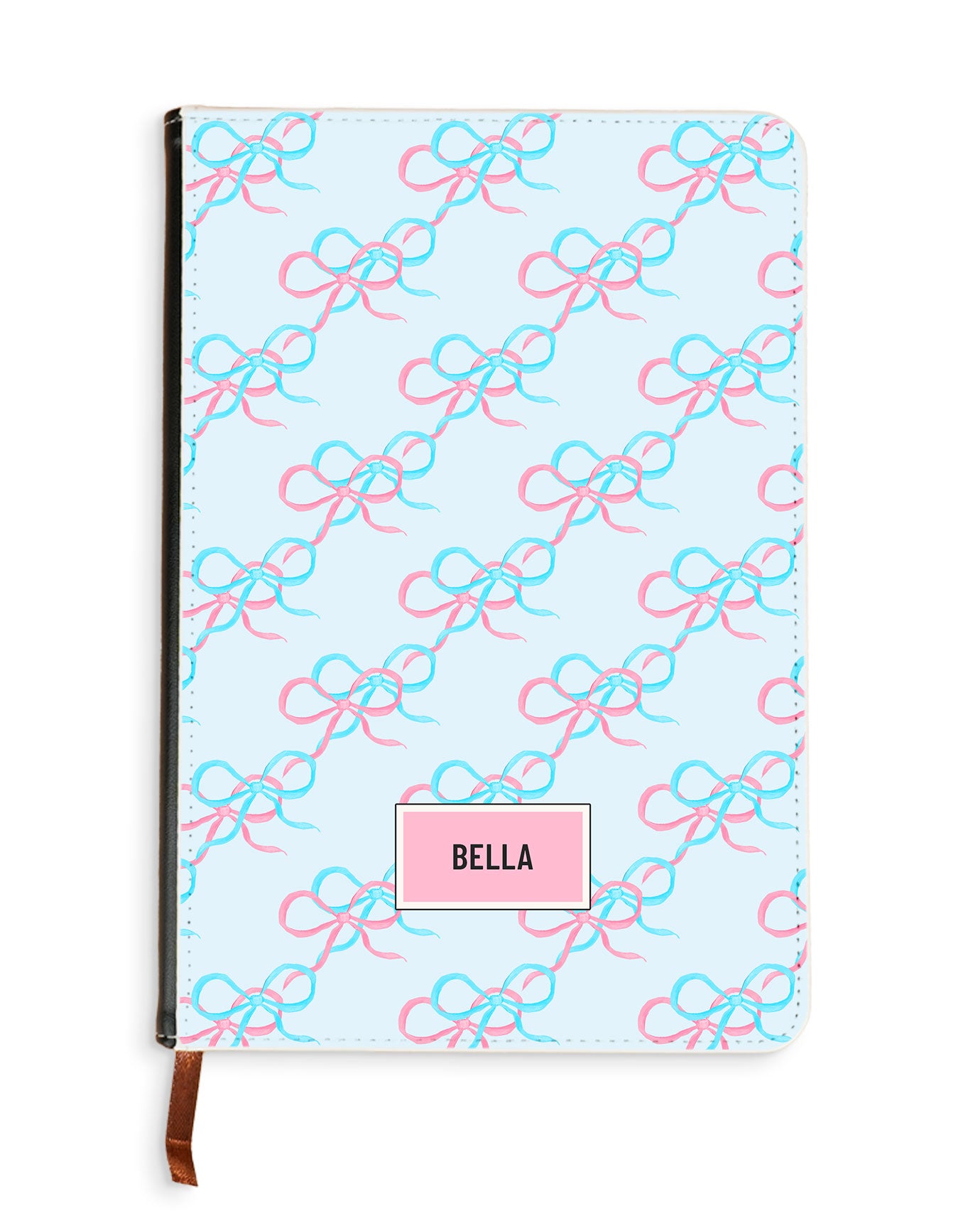 Leather Bookpaper Notebook - Coquette Overlap Bow