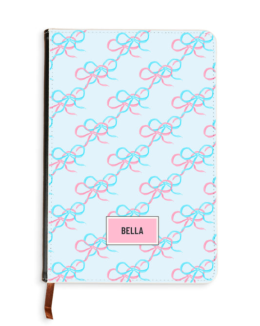 Leather Bookpaper Notebook - Coquette Overlap Bow