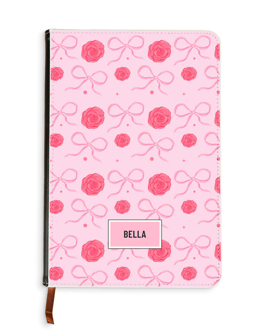 Leather Bookpaper Notebook - Coquette Rose