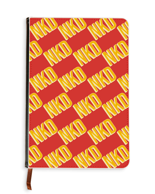 Leather Bookpaper Notebook - CUSTOM MONOGRAM 3.0 Diagonal Initial 1.0