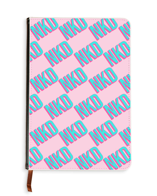Leather Bookpaper Notebook - CUSTOM MONOGRAM 3.0 Diagonal Initial 4.0