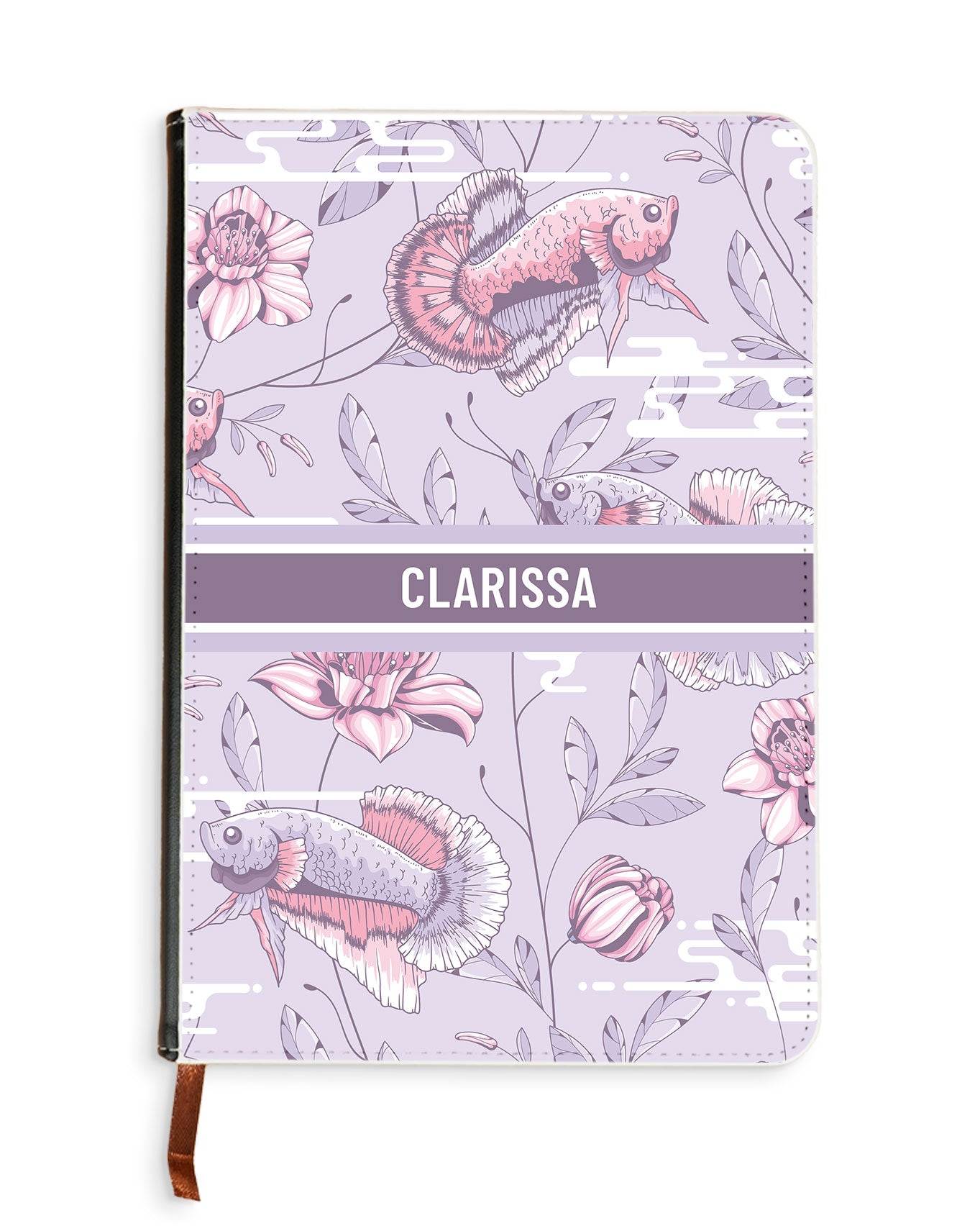 Leather Bookpaper Notebook - Fish & Floral 1.0
