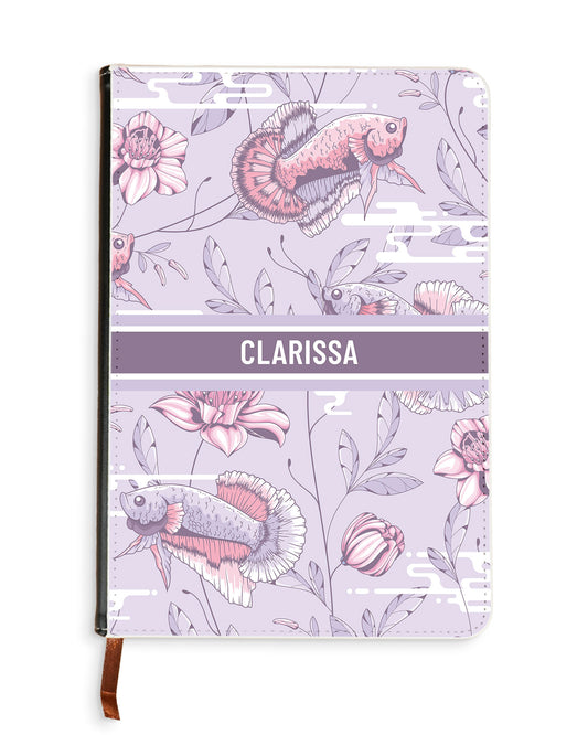 Leather Bookpaper Notebook - Fish & Floral 1.0