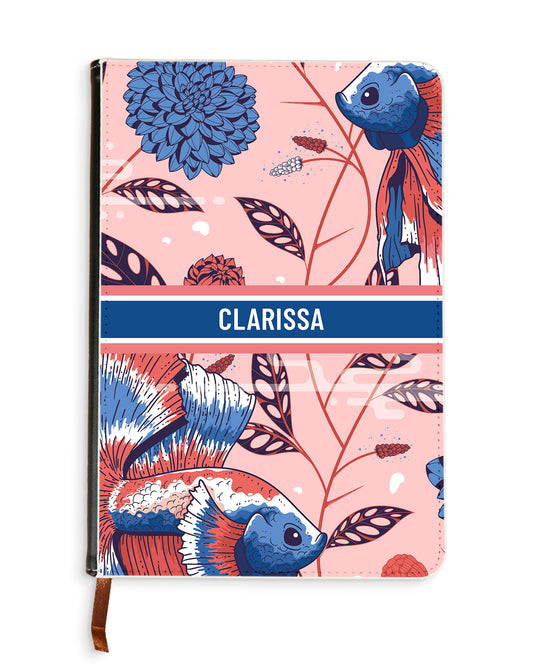Leather Bookpaper Notebook - Fish & Floral 2.0