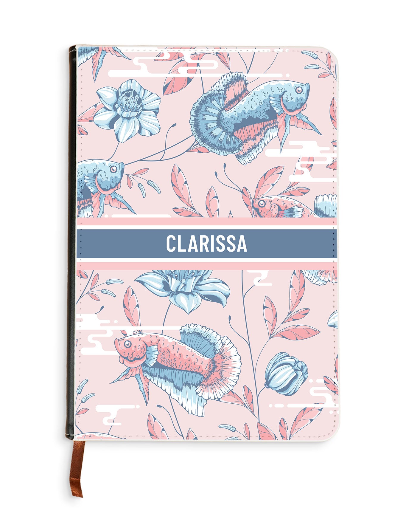 Leather Bookpaper Notebook - Fish & Floral 3.0