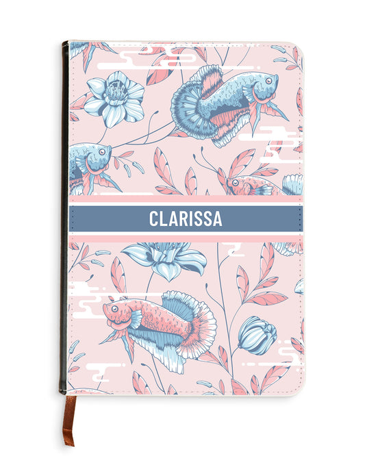 Leather Bookpaper Notebook - Fish & Floral 3.0