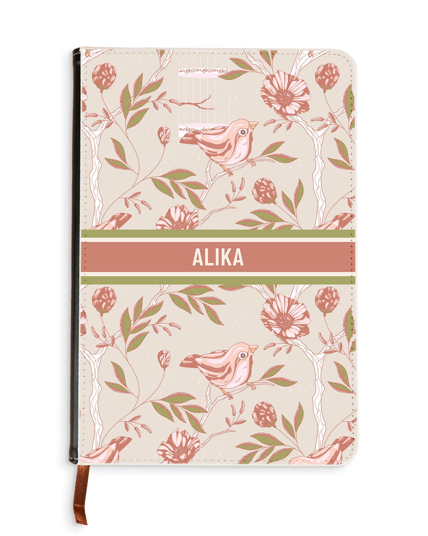 Leather Bookpaper Notebook - Lovebird 14.0