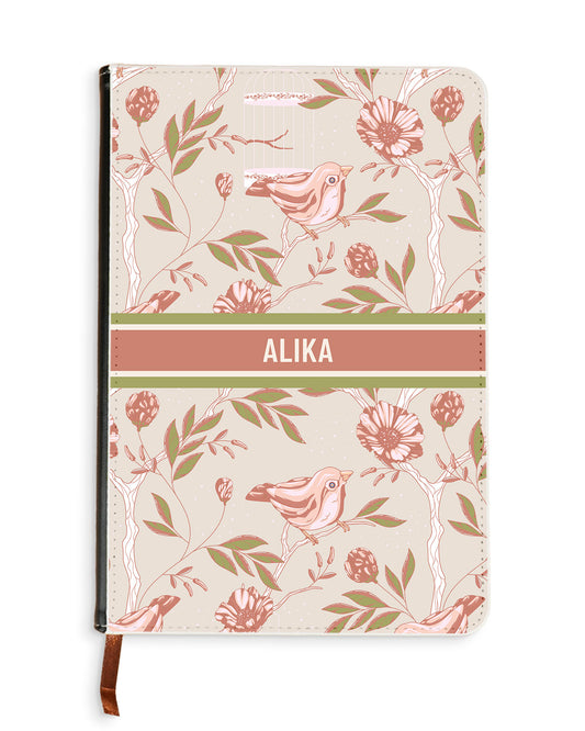Leather Bookpaper Notebook - Lovebird 14.0