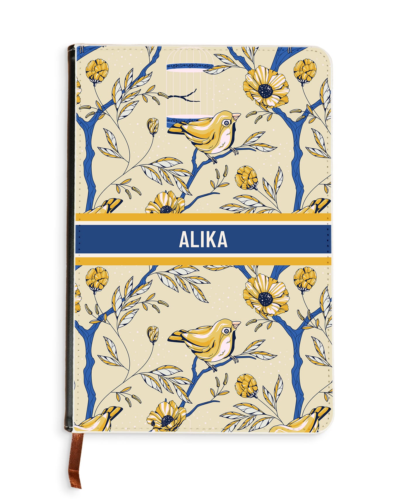 Leather Bookpaper Notebook - Lovebird 16.0