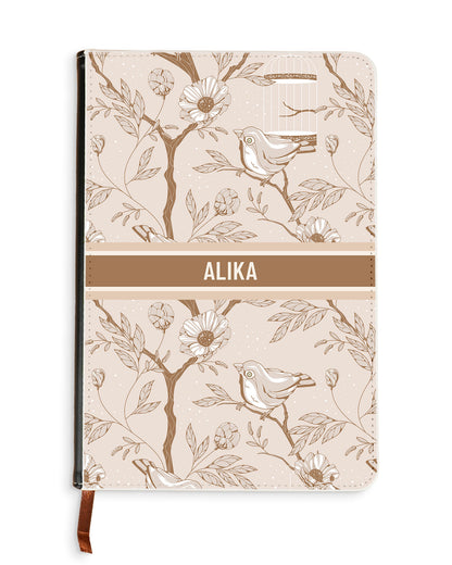 Leather Bookpaper Notebook - Lovebird Monochrome 3.0